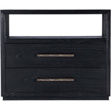 Linville Falls Shou Sugi Ban 2 Drawer Nightstand, Shadow-Furniture - Bedroom-High Fashion Home