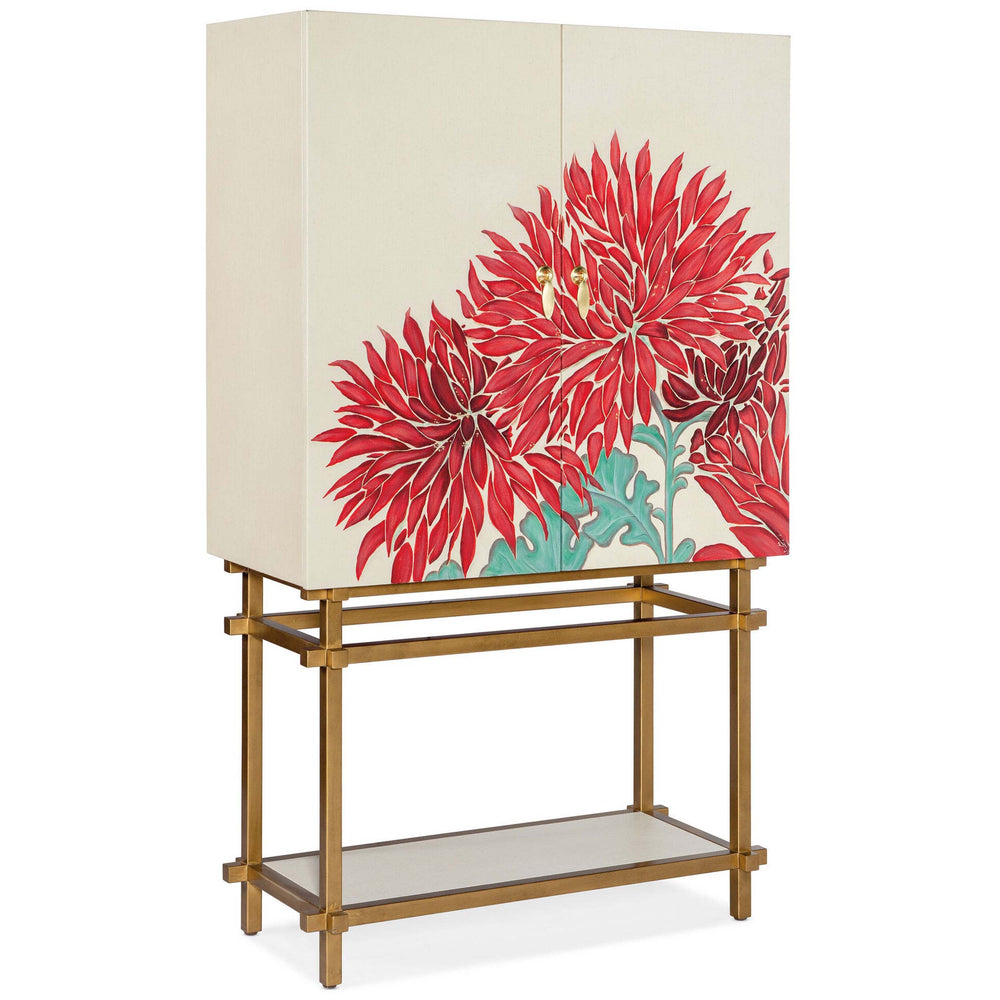 Patrisha Bar Cabinet, Neutral Linen-Furniture - Storage-High Fashion Home