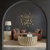 Time Flies Cocktail Table, Champagne Silver-Furniture - Accent Tables-High Fashion Home