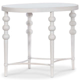 On the Bright Side Oval End Table, White-Furniture - Accent Tables-High Fashion Home