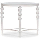 On the Bright Side Oval End Table, White-Furniture - Accent Tables-High Fashion Home