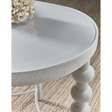 On the Bright Side Oval End Table, White-Furniture - Accent Tables-High Fashion Home