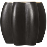 Even and Flow Round End Table, Black-Furniture - Accent Tables-High Fashion Home