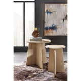 Cirque End Table, Beige-Furniture - Accent Tables-High Fashion Home