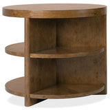 Mulholland Round End Table, Golden Brown-Furniture - Accent Tables-High Fashion Home