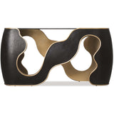 Even and Flow Console Table, Black-Furniture - Accent Tables-High Fashion Home