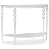 On the Bright Side Demilune Console, White-Furniture - Accent Tables-High Fashion Home