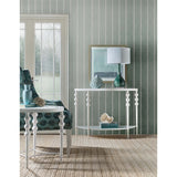 On the Bright Side Demilune Console, White-Furniture - Accent Tables-High Fashion Home