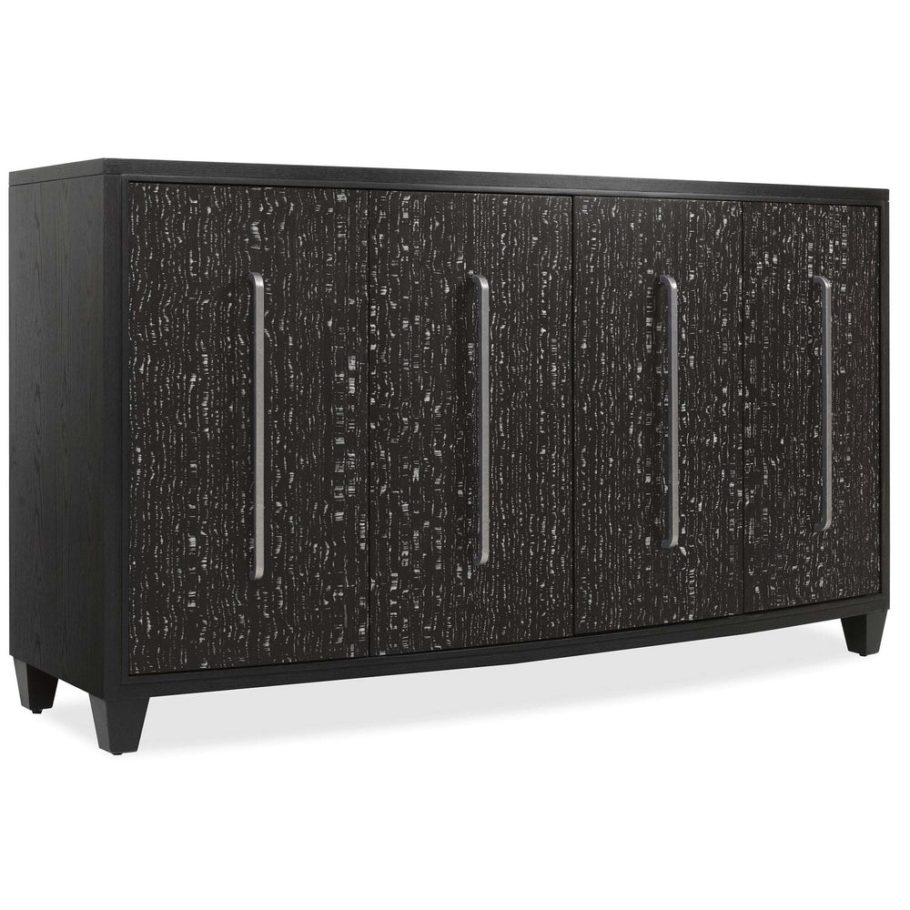Midnight Credenza, Black/White-Furniture - Storage-High Fashion Home