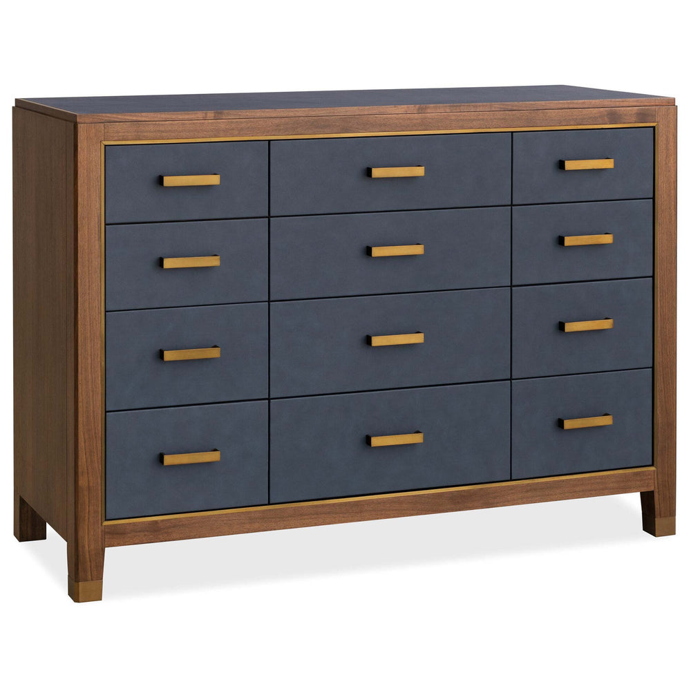 Geneva Accent Drawer Chest, Walnut-Furniture - Bedroom-High Fashion Home