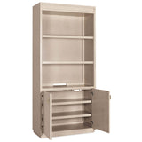 Marlowe Bookcase, Limestone-Furniture - Office-High Fashion Home