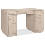 Marlowe Knee-Hole Desk, Limestone-Furniture - Office-High Fashion Home