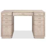Marlowe Knee-Hole Desk, Limestone-Furniture - Office-High Fashion Home