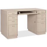 Marlowe Knee-Hole Desk, Limestone-Furniture - Office-High Fashion Home