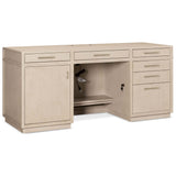 Marlowe Credenza Desk, Limestone-Furniture - Office-High Fashion Home