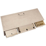 Marlowe Credenza Desk, Limestone-Furniture - Office-High Fashion Home