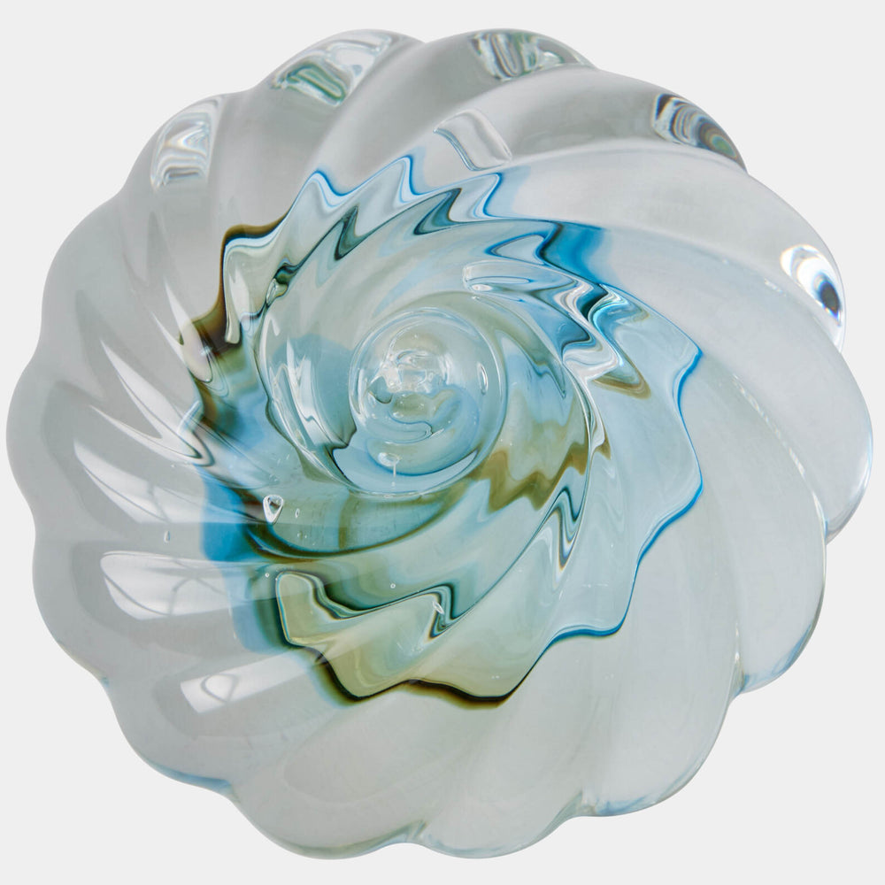 Anemone Swirl Sculpture, Topaz/Blue