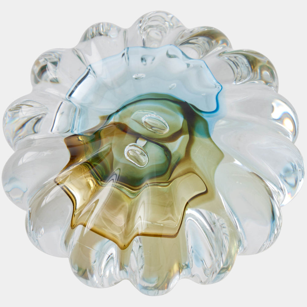 Anemone Ribbed Sculpture, Topaz/Blue