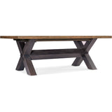 Big Sky Trestle Dining Table, Vintage Natural-Furniture - Dining-High Fashion Home