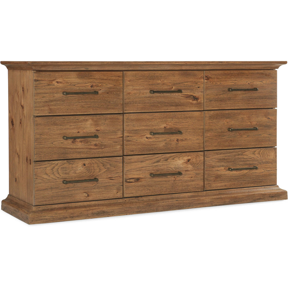 Big Sky 9 Drawer Dresser, Vintage Natural-Furniture - Bedroom-High Fashion Home