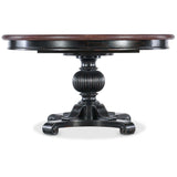 Charleston Round Pedestal Dining Table, Black Cherry-Furniture - Dining-High Fashion Home