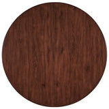 Charleston Round Pedestal Dining Table, Black Cherry-Furniture - Dining-High Fashion Home