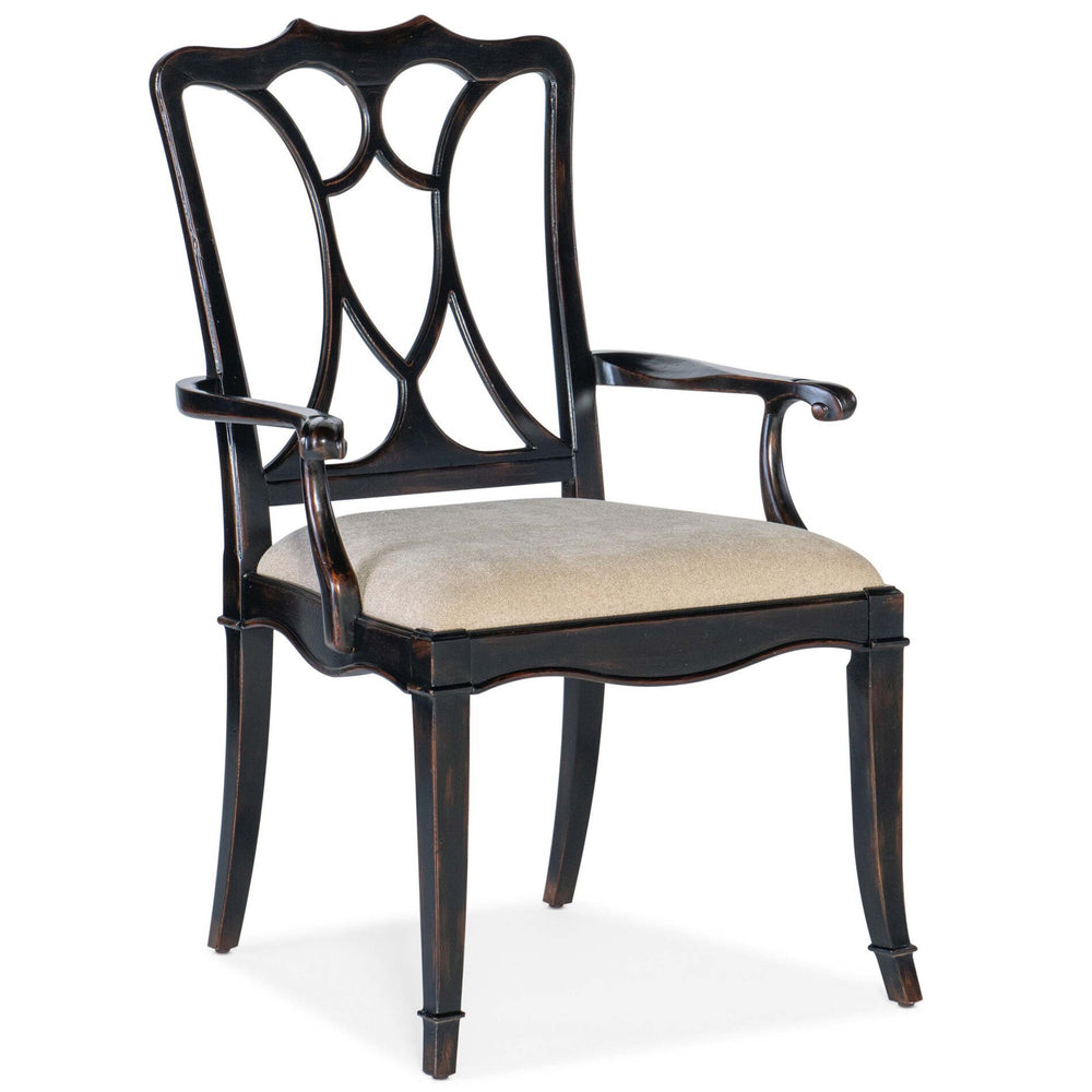 Charleston Seat Arm Chair, Black Cherry, Set of 2-Furniture - Dining-High Fashion Home