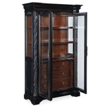 Charleston Display Cabinet, Black Cherry-Furniture - Storage-High Fashion Home