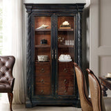 Charleston Display Cabinet, Black Cherry-Furniture - Storage-High Fashion Home