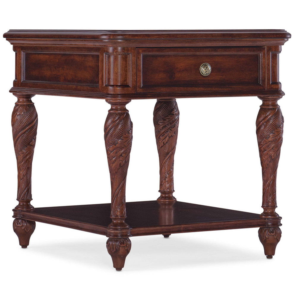 Charleston One-Drawer End Table, Maraschino Cherry-Furniture - Accent Tables-High Fashion Home