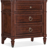 Charleston 3 Drawer Nightstand, Maraschino Cherry-Furniture - Bedroom-High Fashion Home