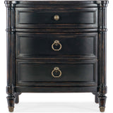 Charleston 3 Drawer Nightstand, Black Cherry-Furniture - Bedroom-High Fashion Home
