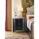 Charleston 3 Drawer Nightstand, Black Cherry-Furniture - Bedroom-High Fashion Home