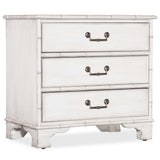 Charleston Three-Drawer Nightstand, White Heron-Furniture - Bedroom-High Fashion Home