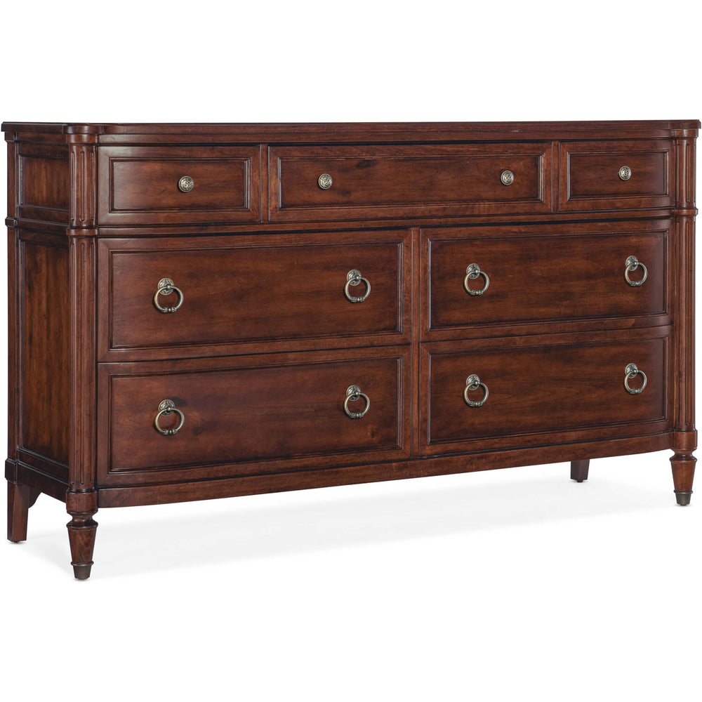 Charleston 7 Drawer Dresser, Maraschino Cherry-Furniture - Bedroom-High Fashion Home