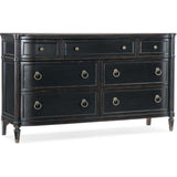 Charleston 7 Drawer Dresser, Black Cherry-Furniture - Bedroom-High Fashion Home