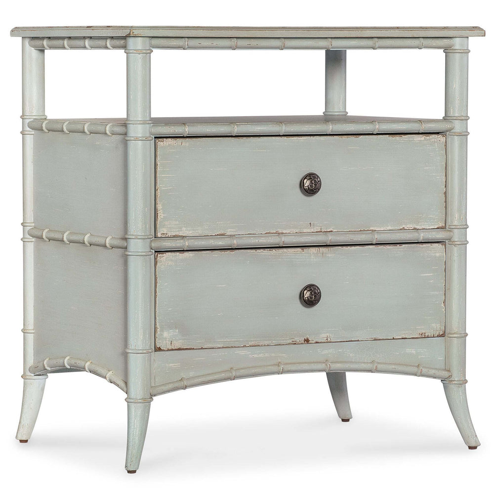 Charleston Nightstand, Haint Blue-Furniture - Bedroom-High Fashion Home