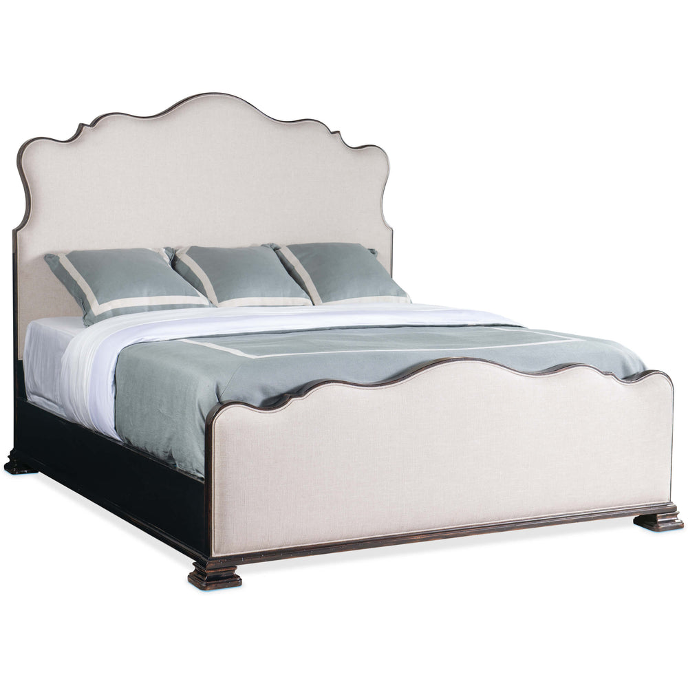 Charleston King Upholstered Bed, Chateau Linen-Furniture - Bedroom-High Fashion Home
