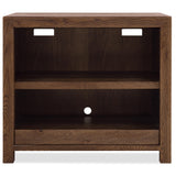 Driftwood Open Shelf Cabinet, Worn Saddle