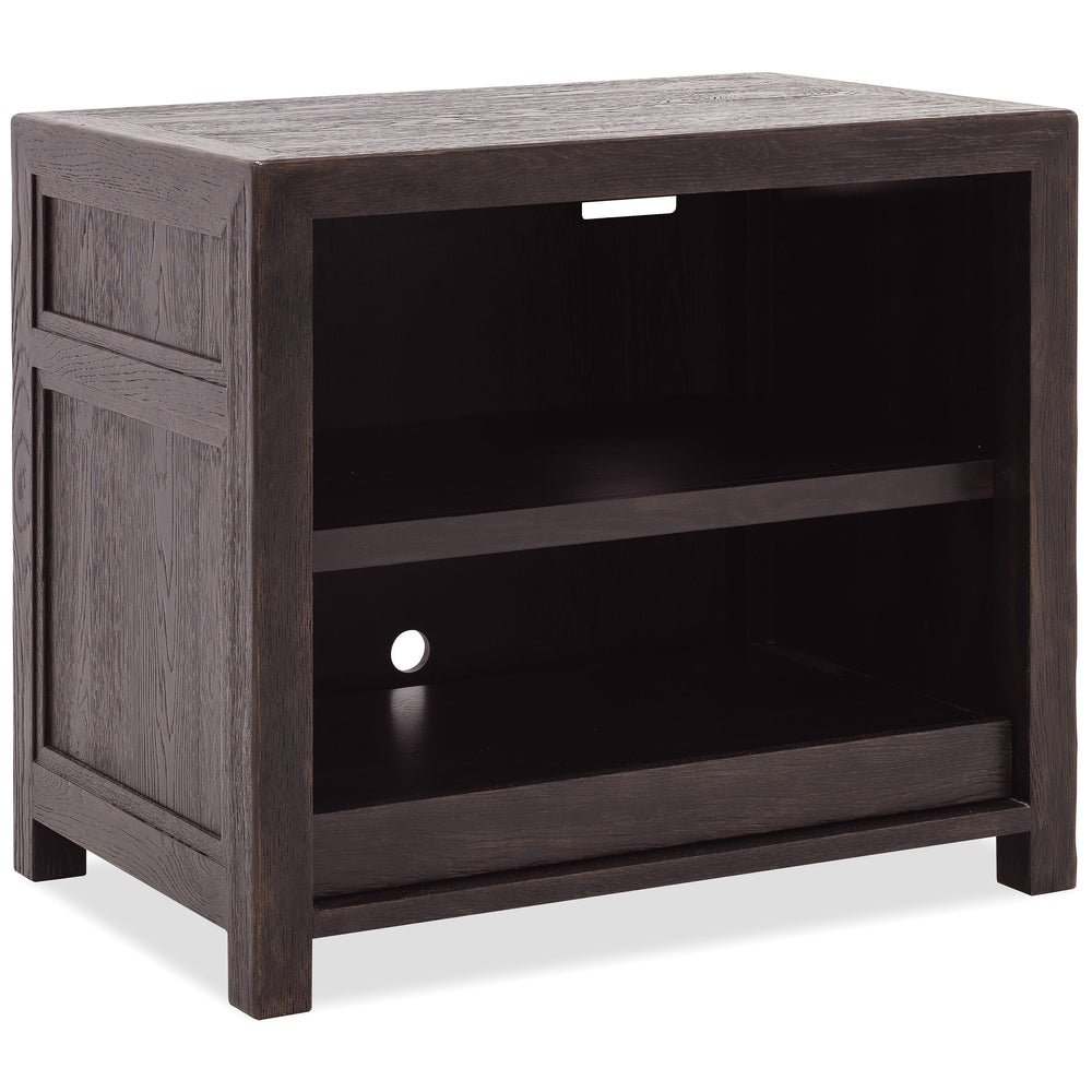 Driftwood Open Shelf Cabinet, Burnt Timber