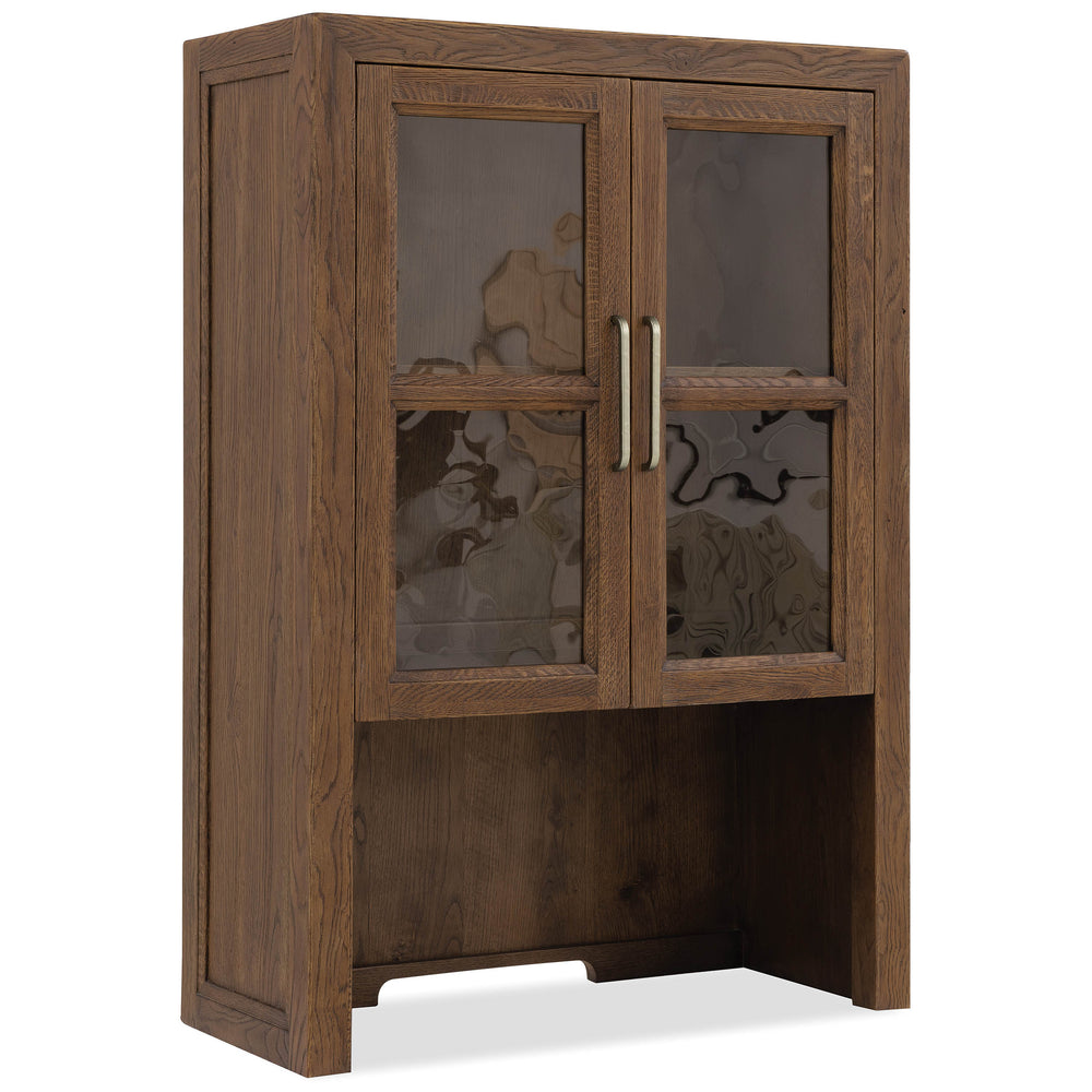 Driftwood Bookcase Hutch, Worn Saddle