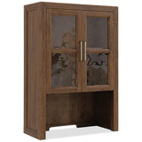 Driftwood Bookcase Hutch, Worn Saddle