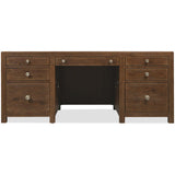 Driftwood Executive Desk, Worn Saddle-Furniture - Office-High Fashion Home