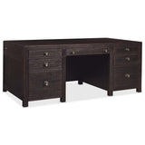 Driftwood Executive Desk, Burnt Timber-Furniture - Office-High Fashion Home