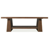 Driftwood Rectangle Extendable Dining Table, Worn Saddle-Furniture - Dining-High Fashion Home