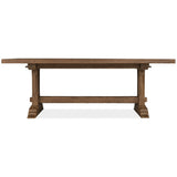 Driftwood Rectangle Extendable Dining Table, Worn Saddle