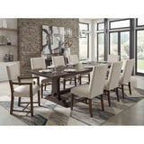 Driftwood Rectangle Extendable Dining Table, Worn Saddle