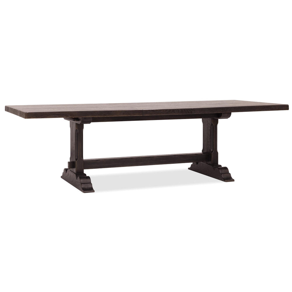 Driftwood Rectangle Extendable Dining Table, Burnt Timber