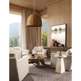 Driftwood Round Cocktail Table, Worn Saddle-Furniture - Accent Tables-High Fashion Home