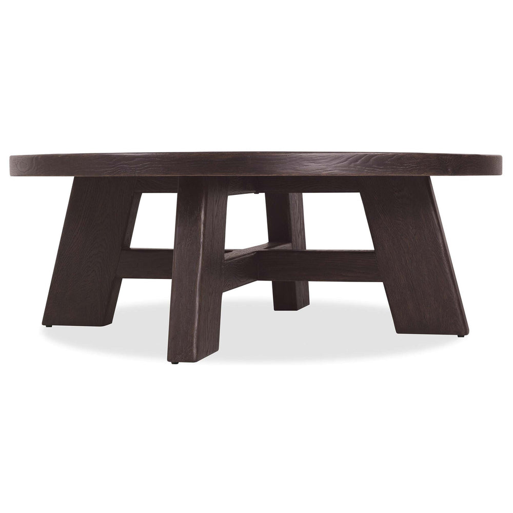 Driftwood Round Cocktail Table, Burnt Timber-Furniture - Accent Tables-High Fashion Home